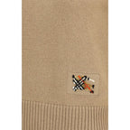 Beige Cashmere Wool Crewneck Sweater
