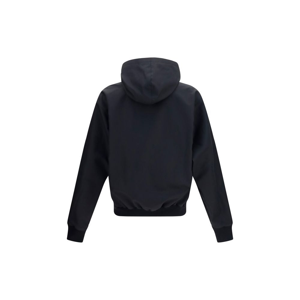 Black Polyester Reversible Zip Jacket