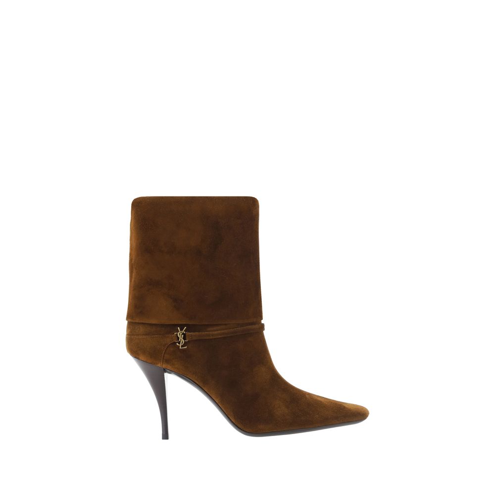 Brown Calfskin Vicky Ankle Boots