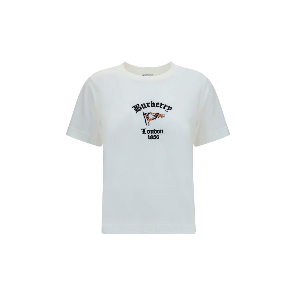 White Cotton Check Flag T-Shirt