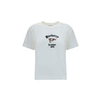 White Cotton Check Flag T-Shirt