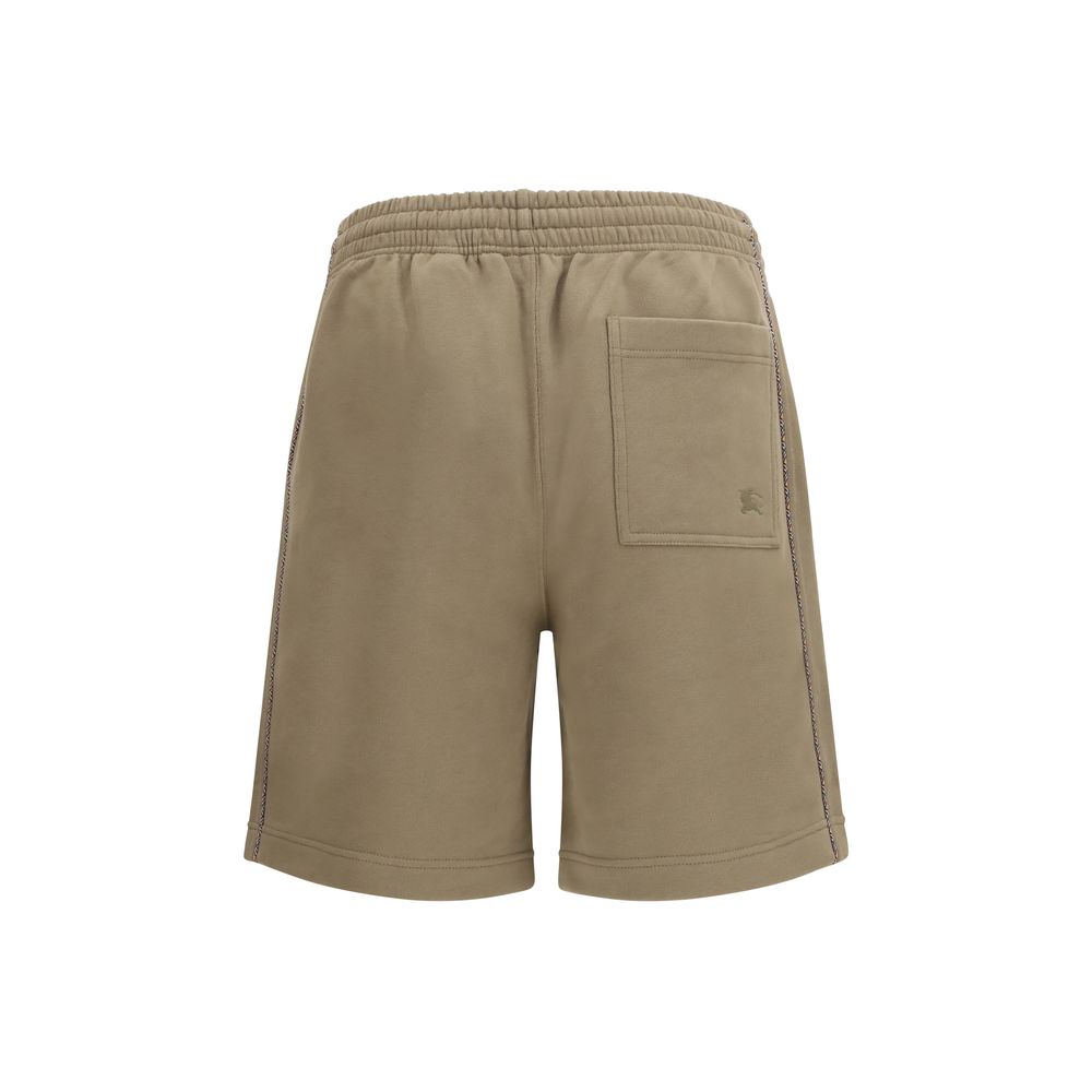 Check‑Trimmed Cotton Bermuda Shorts