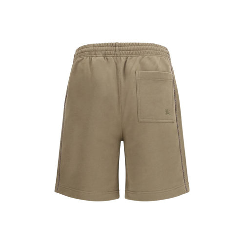 Check‑Trimmed Cotton Bermuda Shorts