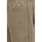 Check‑Trimmed Cotton Bermuda Shorts