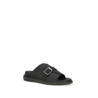 Calfskin Platform Slide Sandals