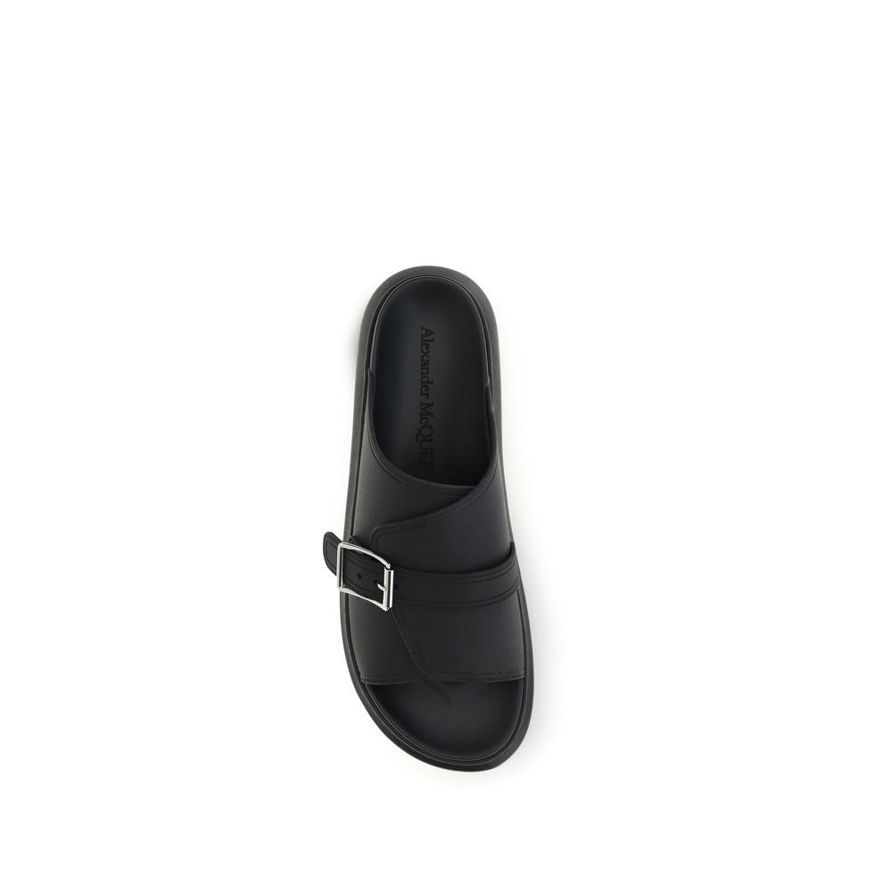 Calfskin Platform Slide Sandals