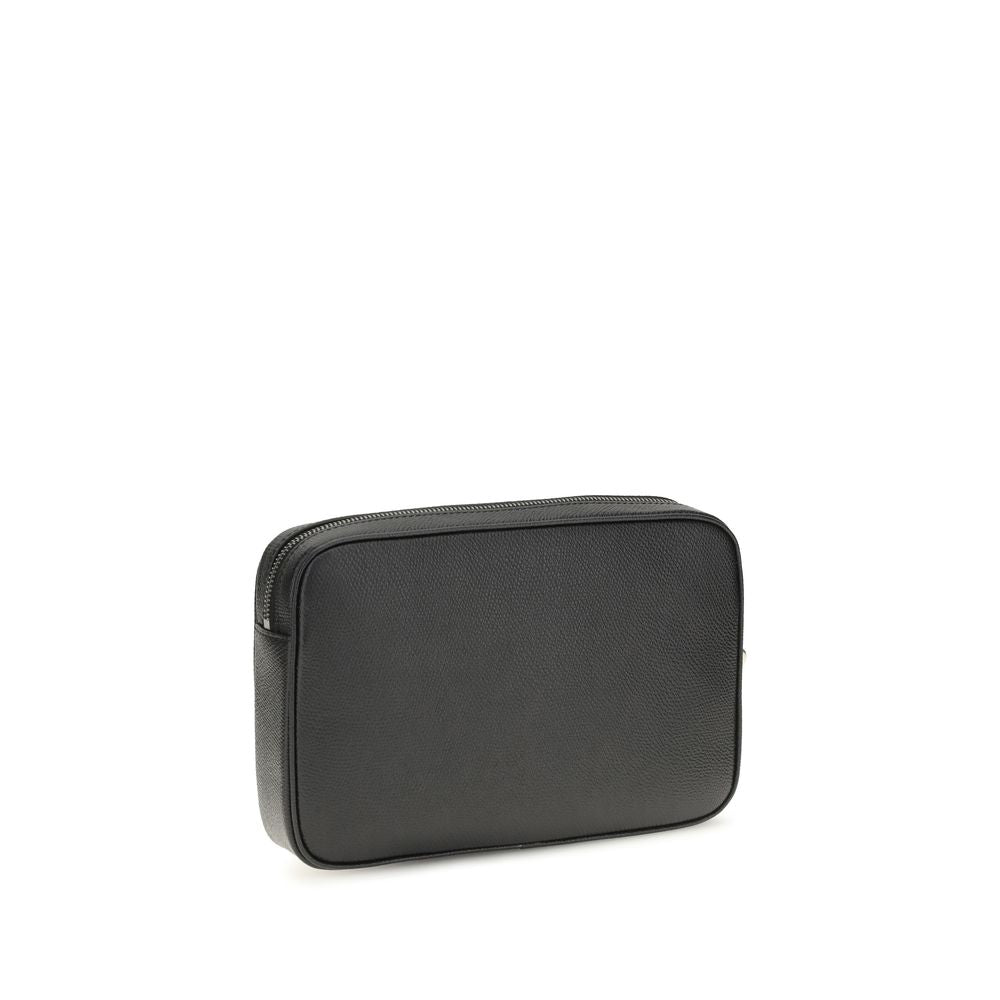 Textured Leather VLogo Signature Pouch