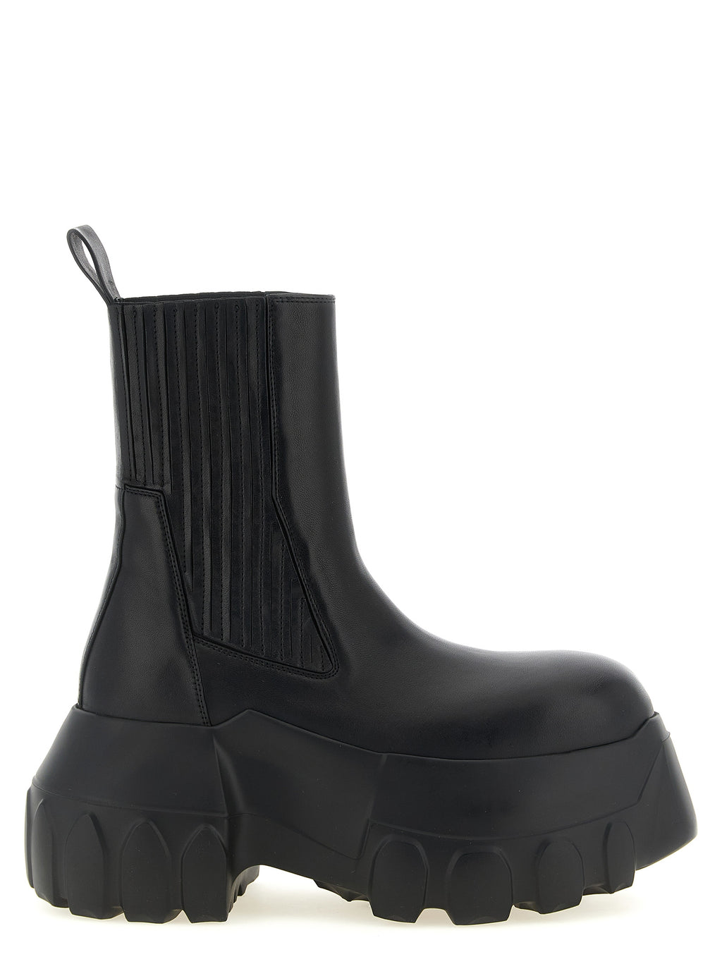 Beatle Mega Tractor Black Ram Leather Ankle Boots