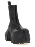Beatle Mega Tractor Black Ram Leather Ankle Boots