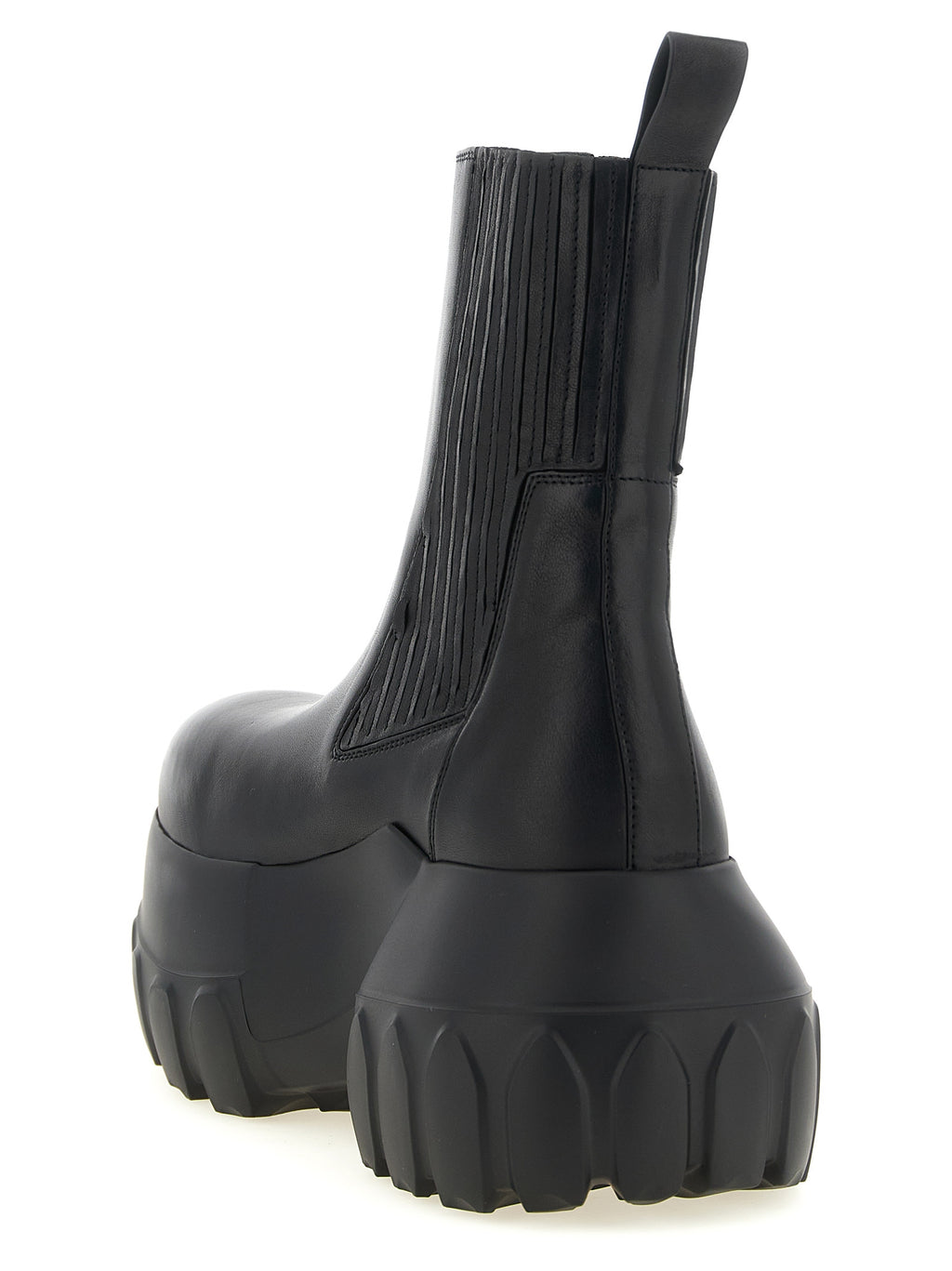 Beatle Mega Tractor Black Ram Leather Ankle Boots