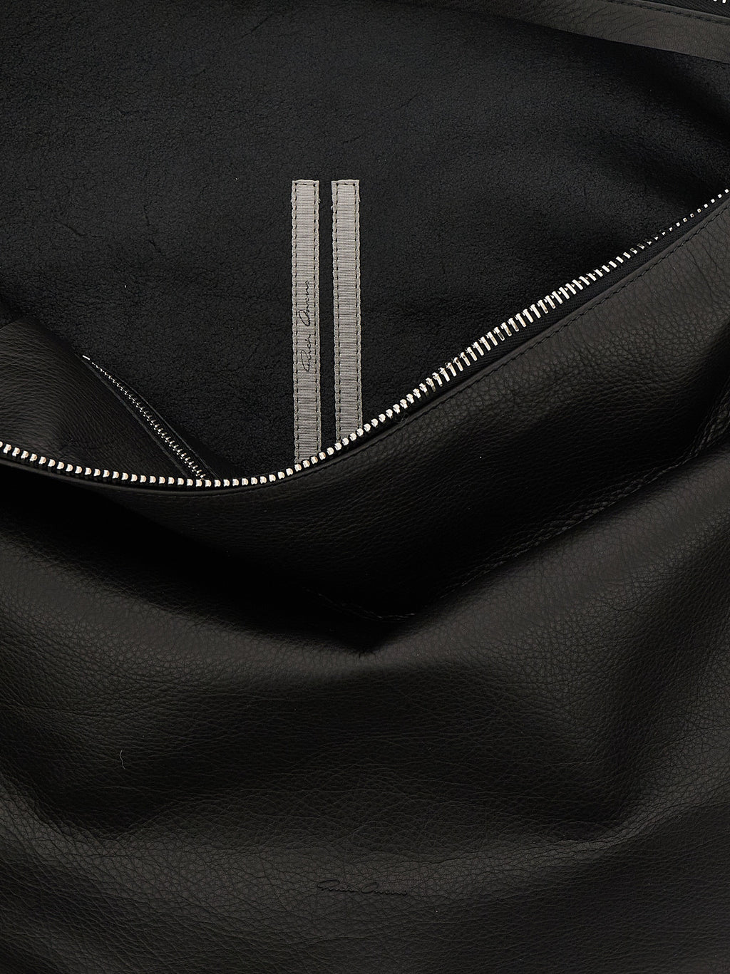 Hammered Calfskin Gemini Shoulder Bag