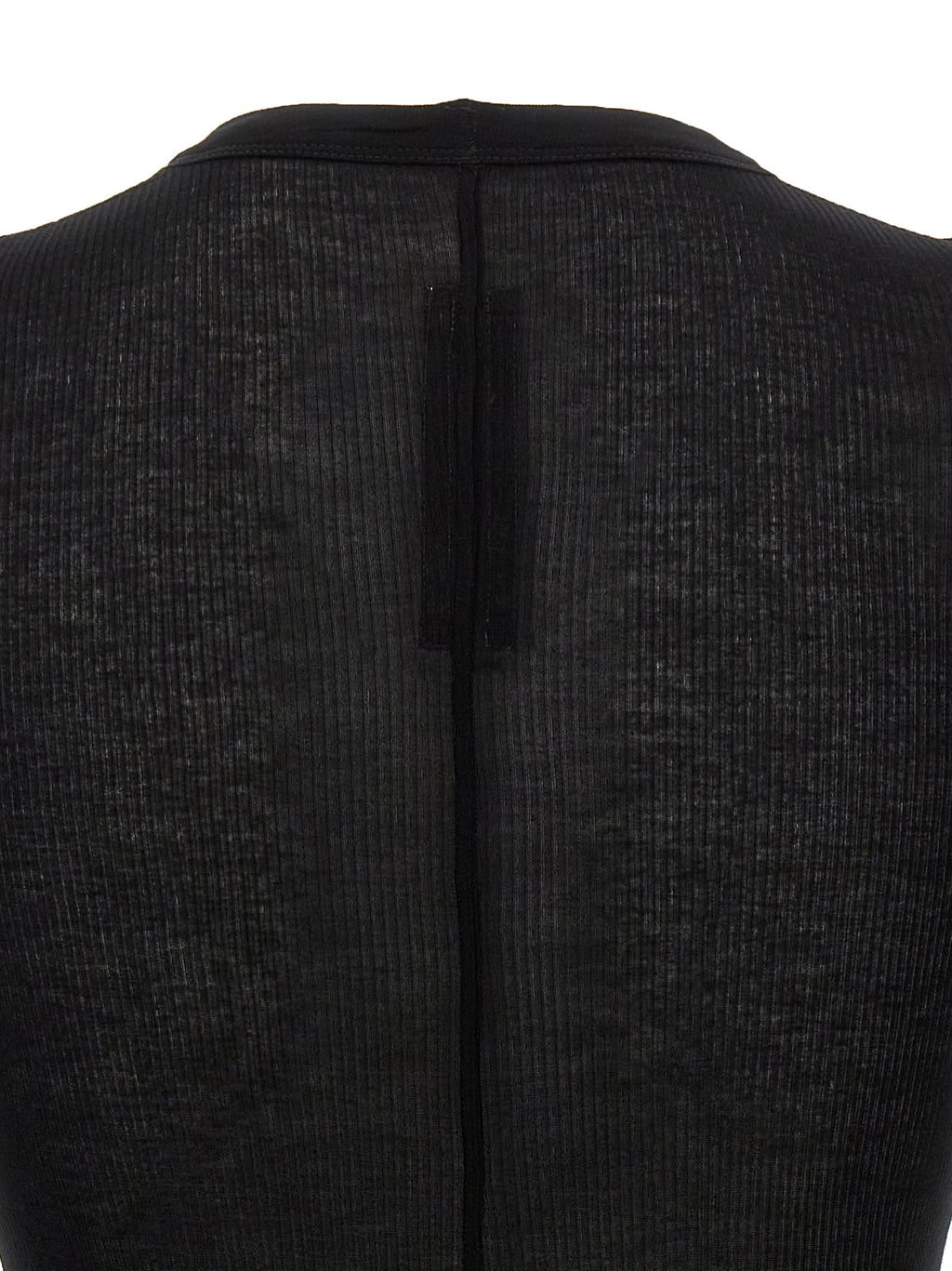 Black Viscose and Silk Rib Long-Sleeve T-Shirt