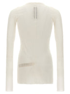 White Viscose and Silk Ribbed Long-Sleeve T-Shirt