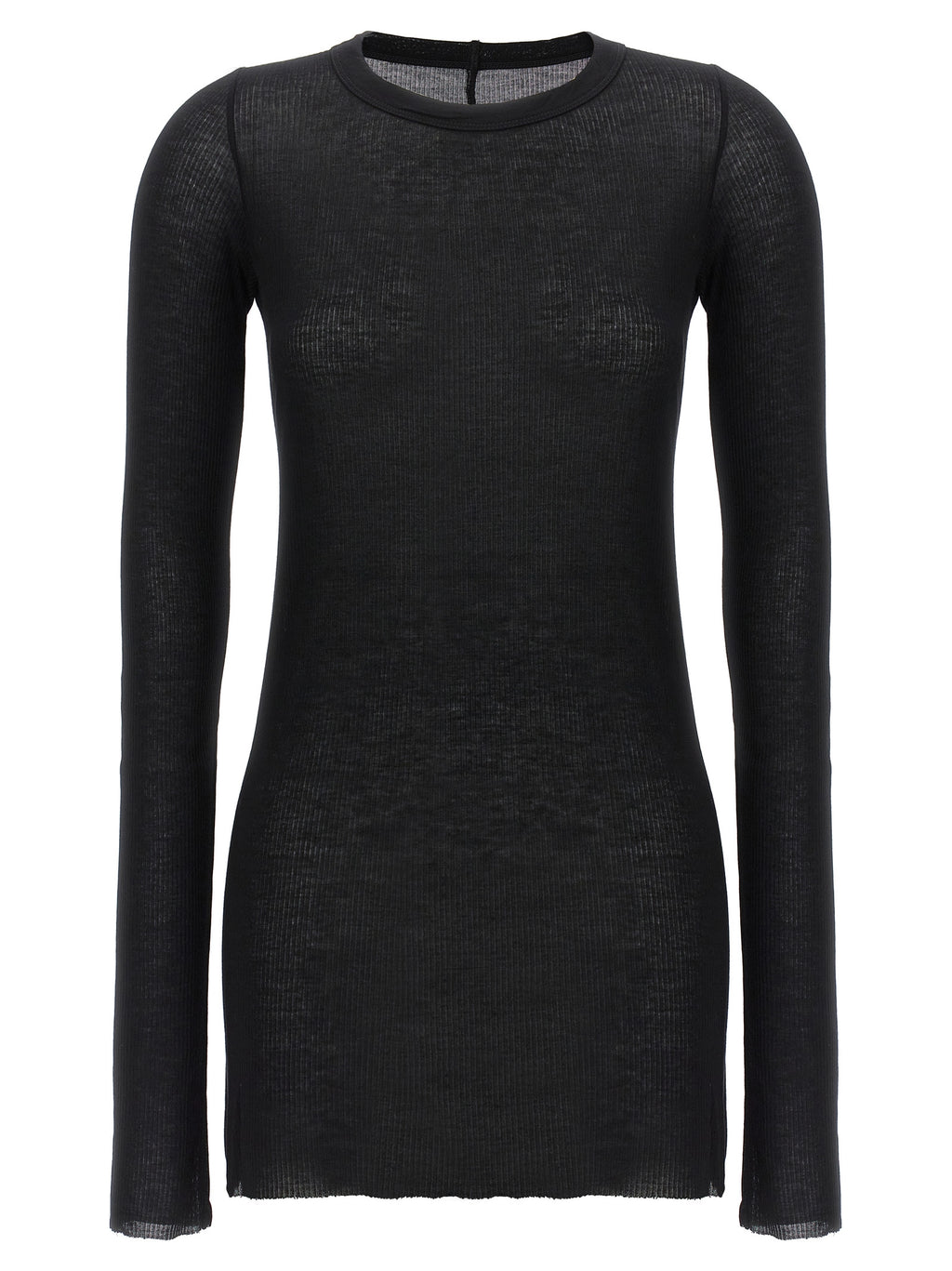 Viscose Silk Rib Long Sleeve T-Shirt