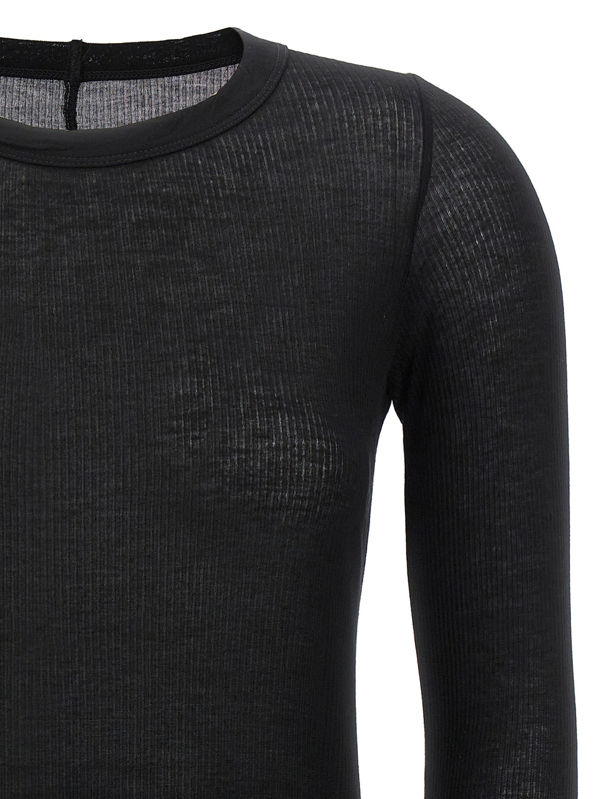 Viscose Silk Rib Long Sleeve T-Shirt
