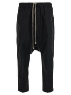 Cotton Drawstring Cropped Pants