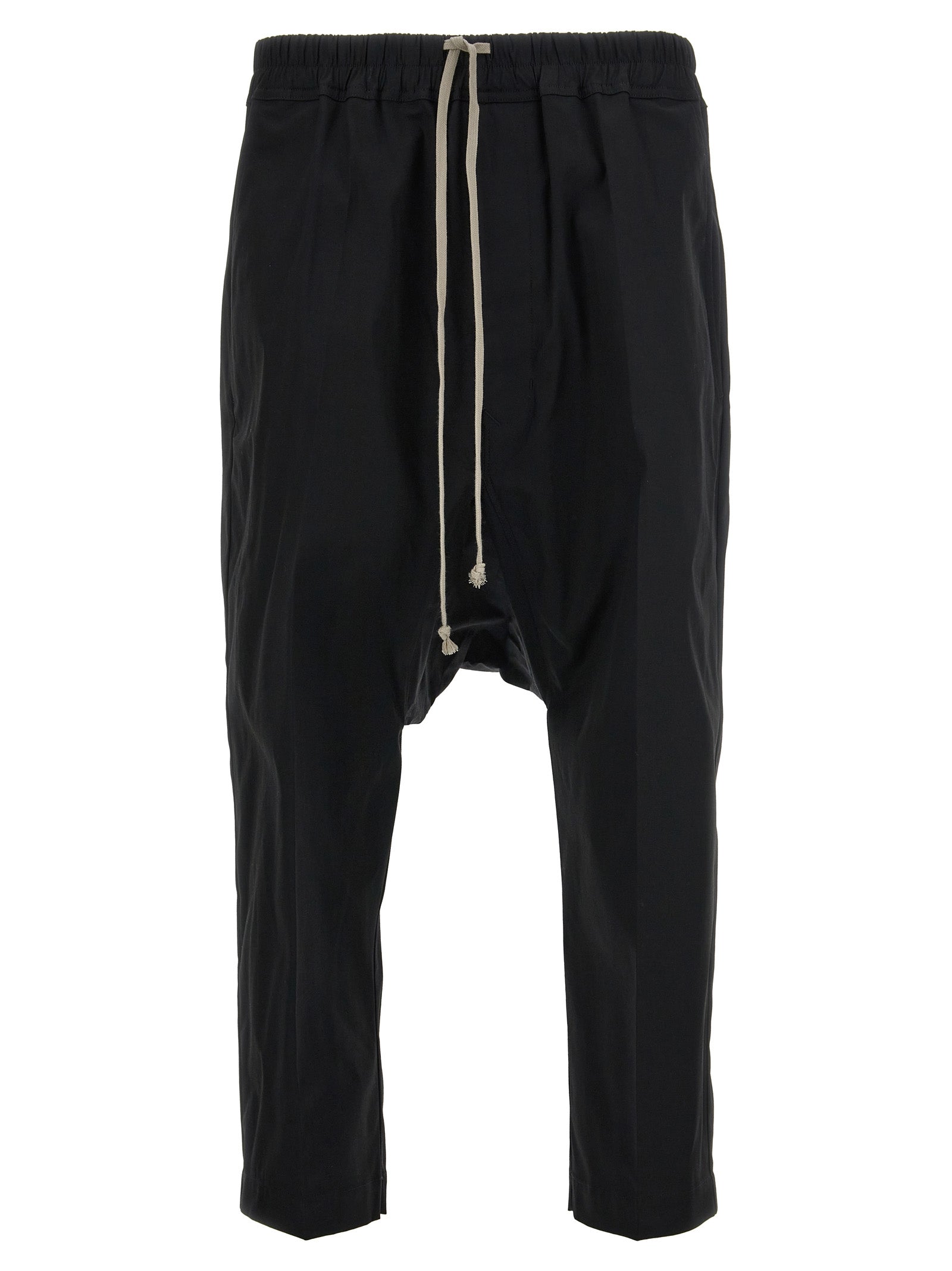 Cotton Drawstring Cropped Pants
