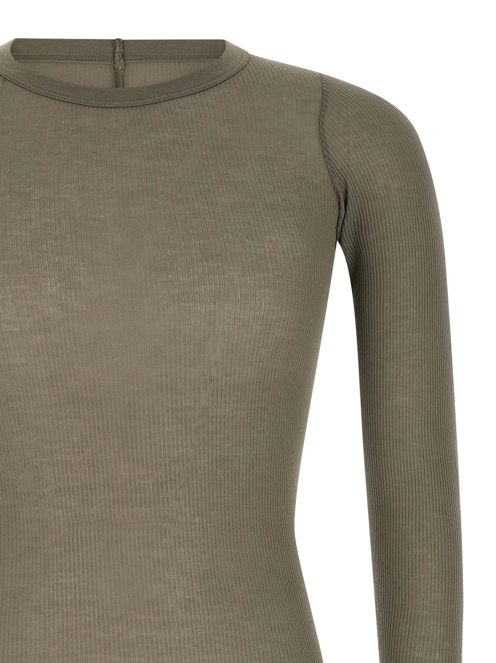 Viscose and Silk Rib LS T-shirt