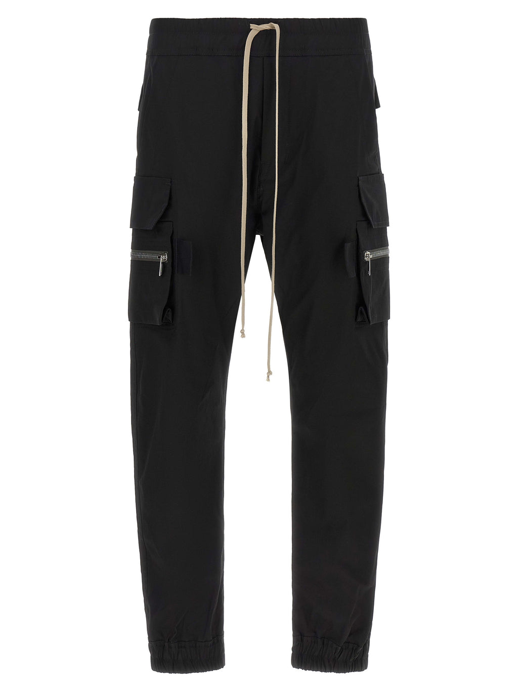 Black Cotton Cargo Pants