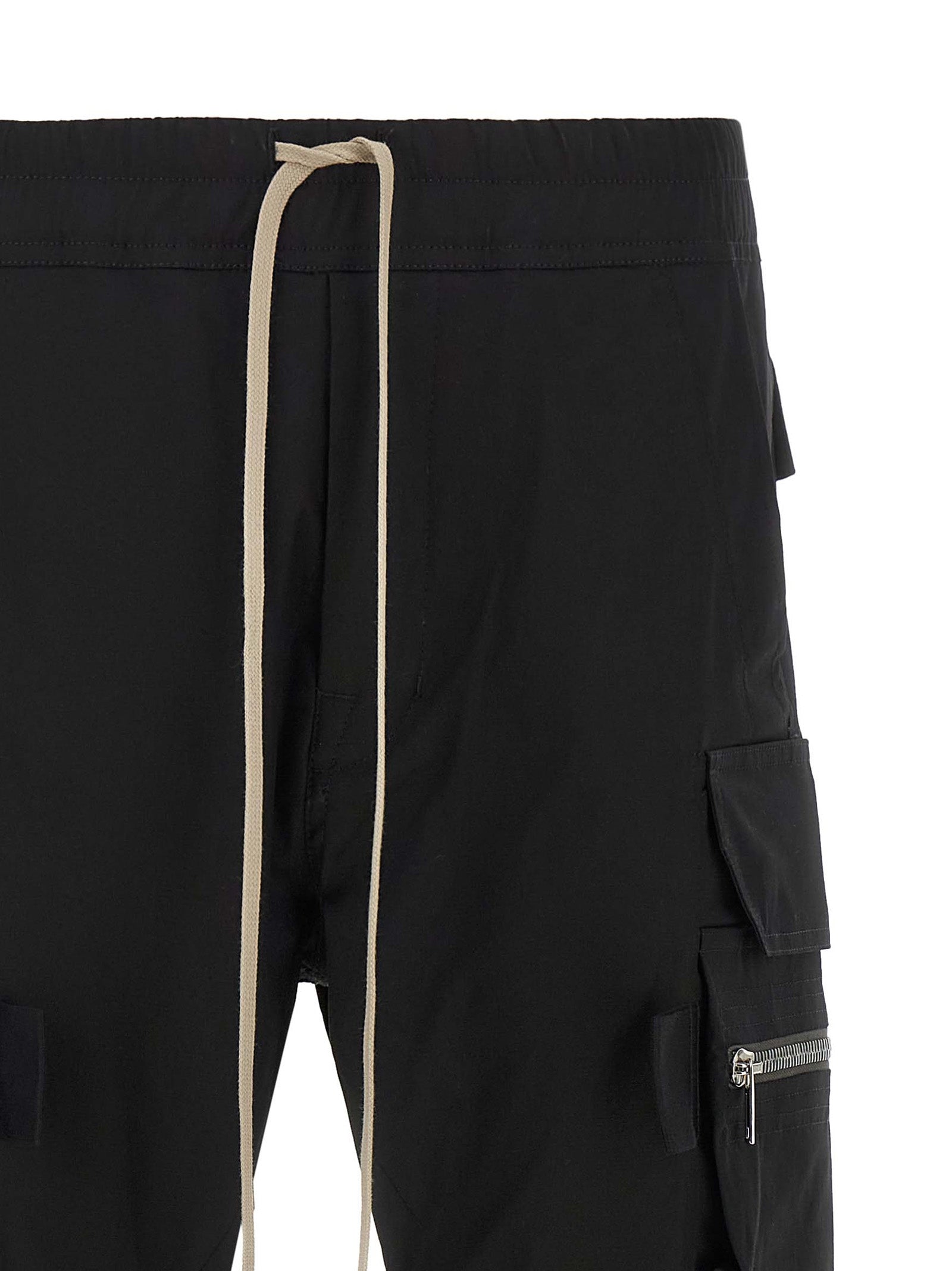 Black Cotton Cargo Pants