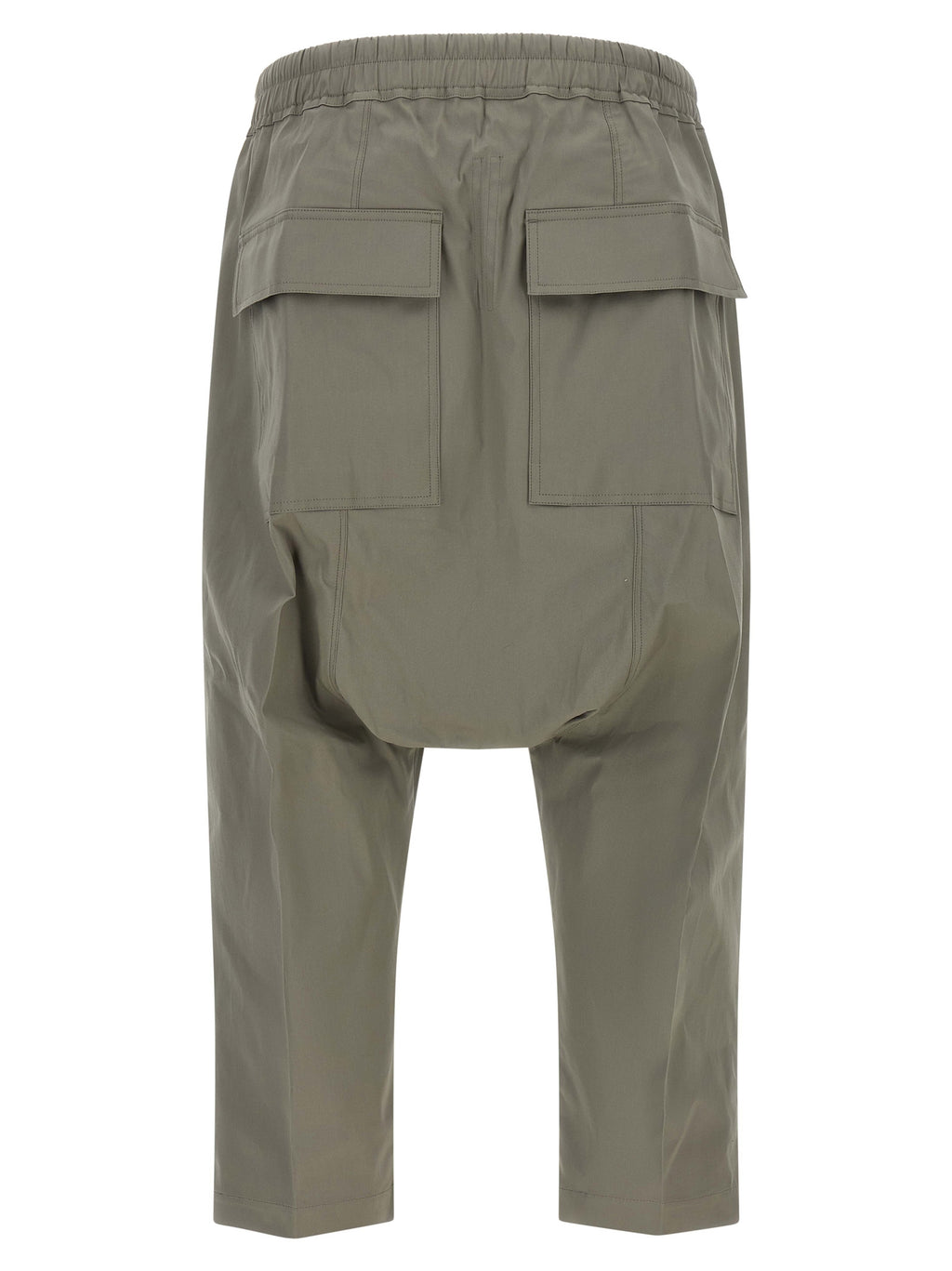Organic Cotton Poplin Drawstring Cropped Trousers