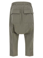 Organic Cotton Poplin Drawstring Cropped Trousers