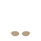 Gold Metal Neo Oval Sunglasses