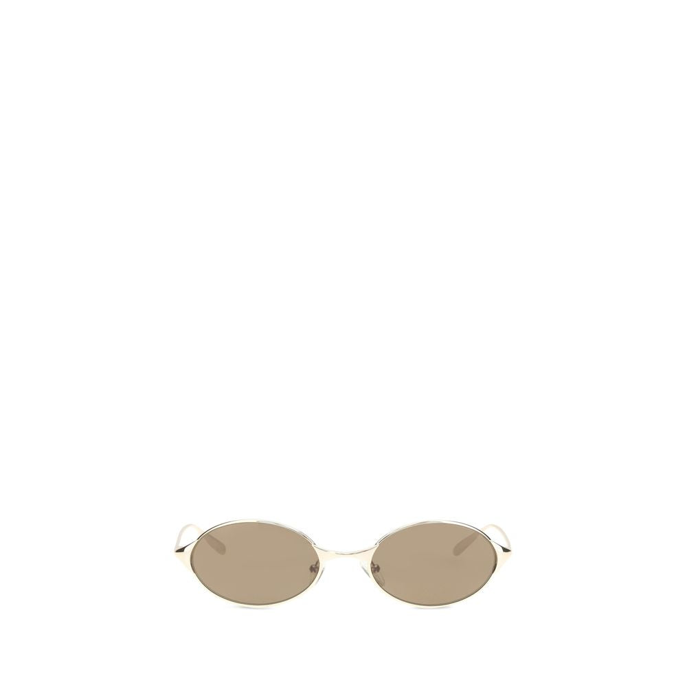 Gold Metal Neo Oval Sunglasses