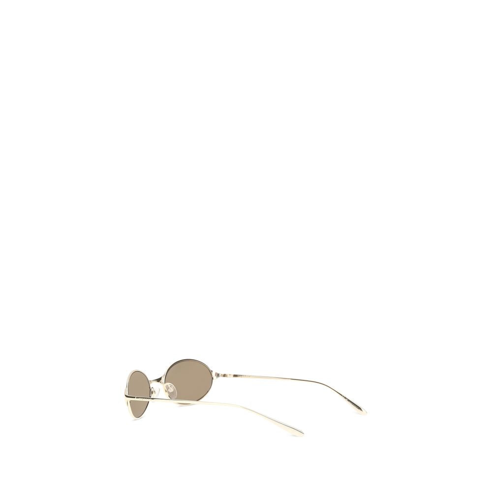 Gold Metal Neo Oval Sunglasses