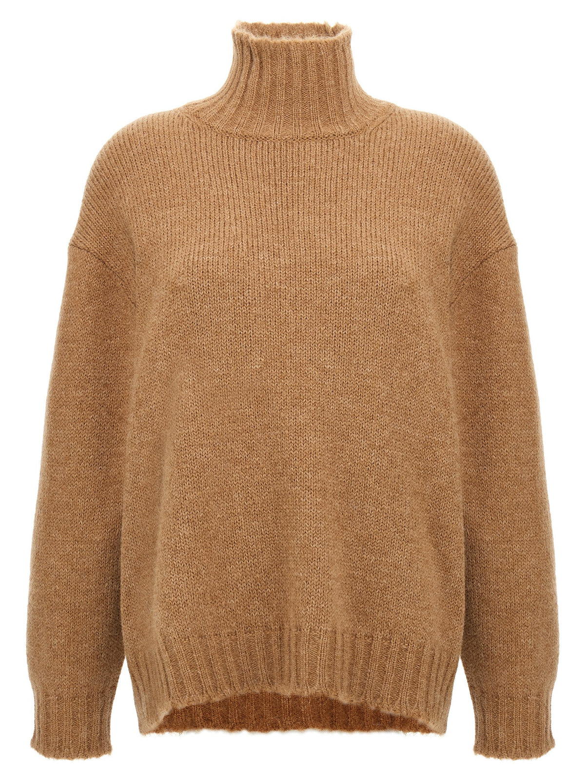 Alpaca Wool Turtleneck Cardigan