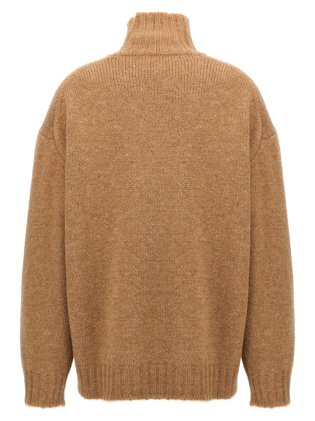 Alpaca Wool Turtleneck Cardigan