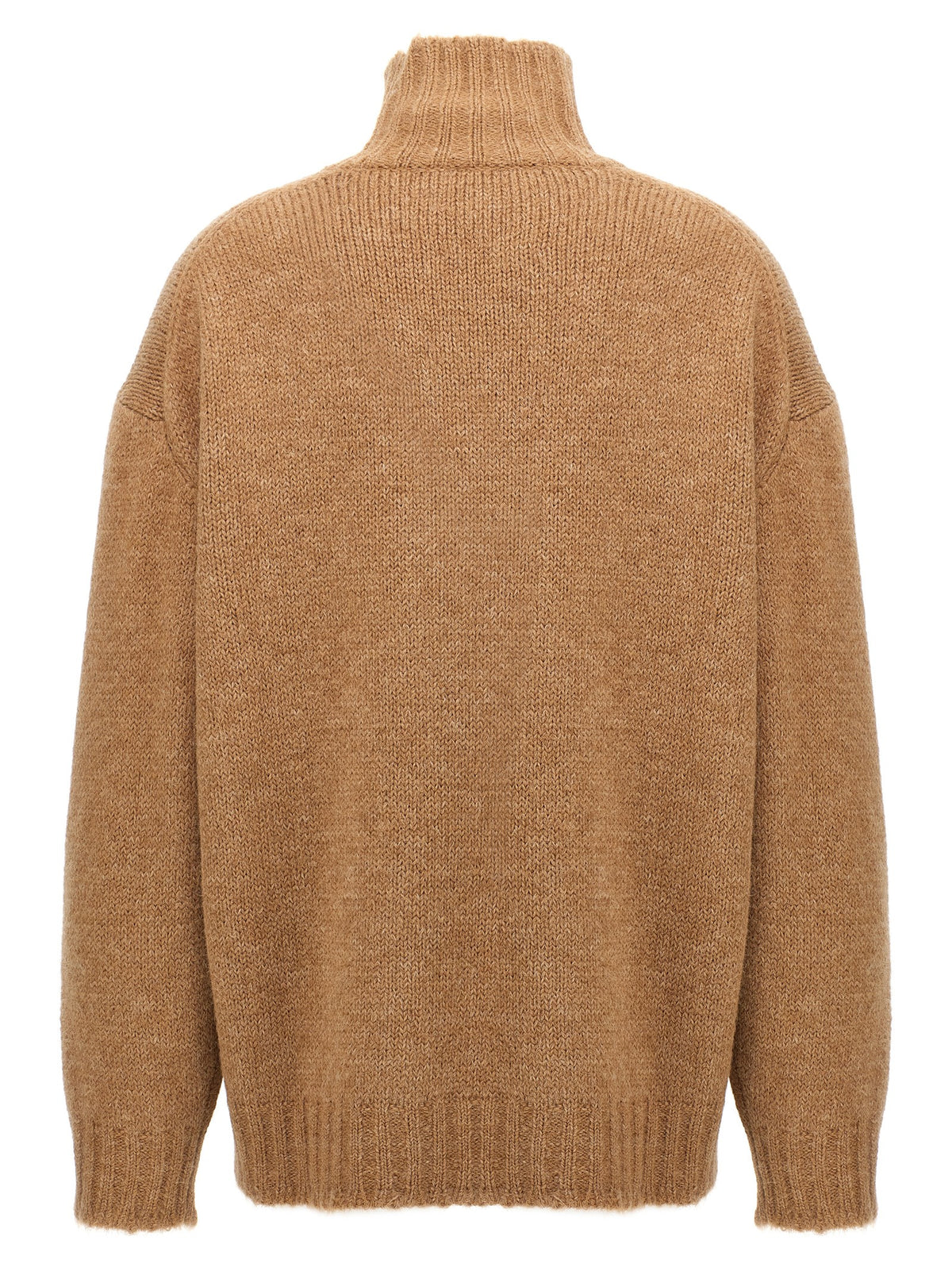 Alpaca Wool Turtleneck Cardigan