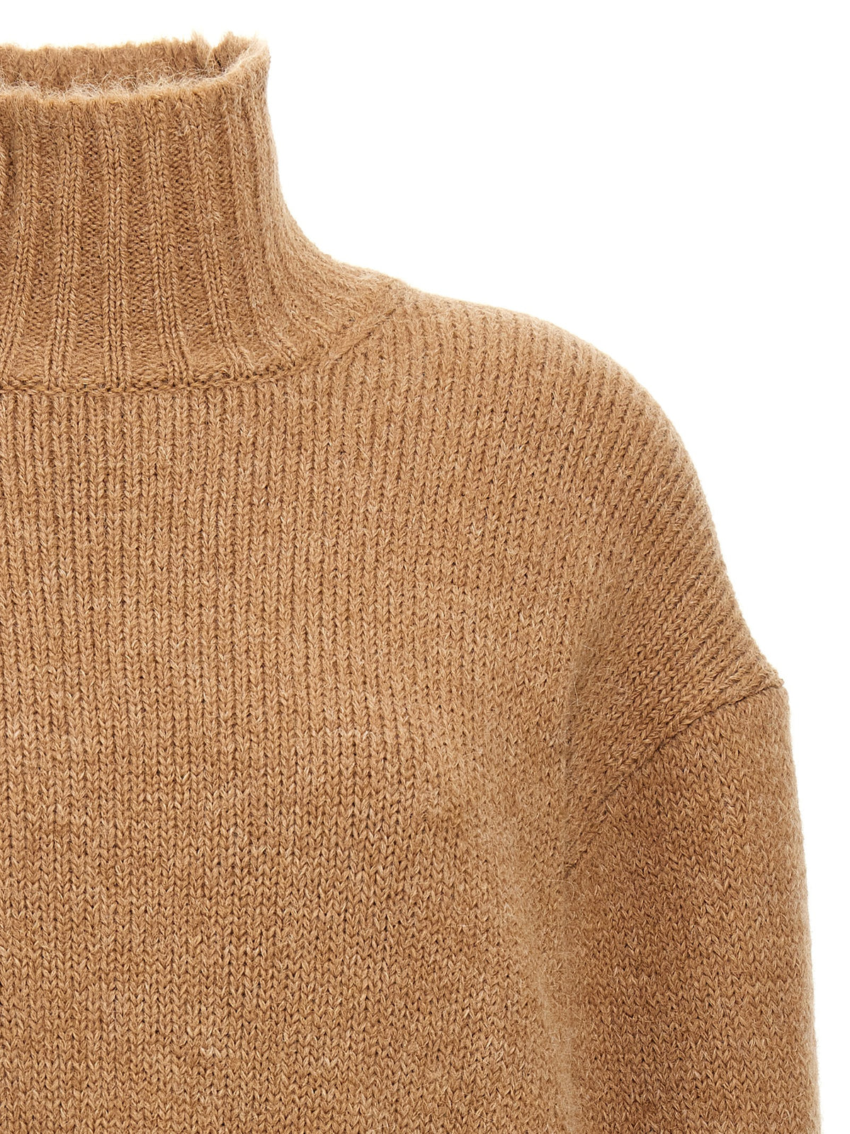 Alpaca Wool Turtleneck Cardigan