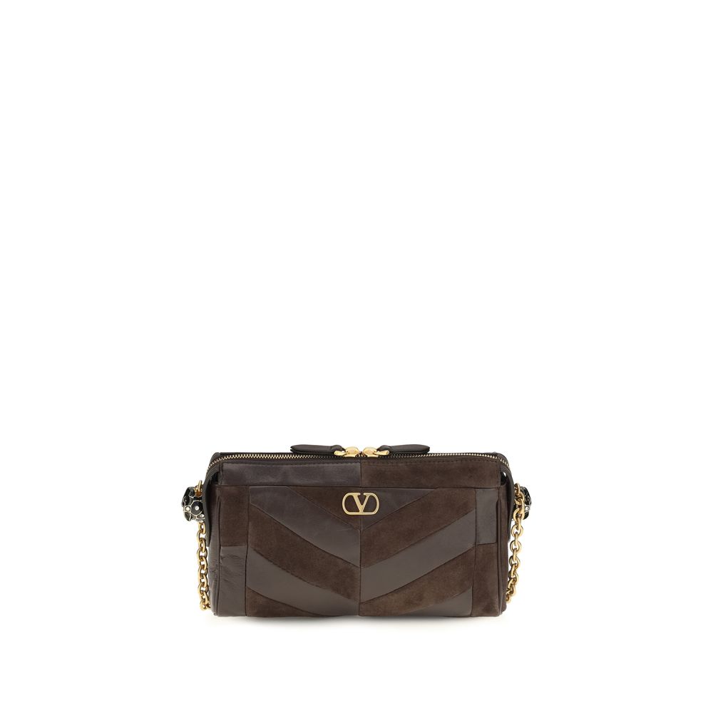Panthea Brown Calf Leather Shoulder Bag