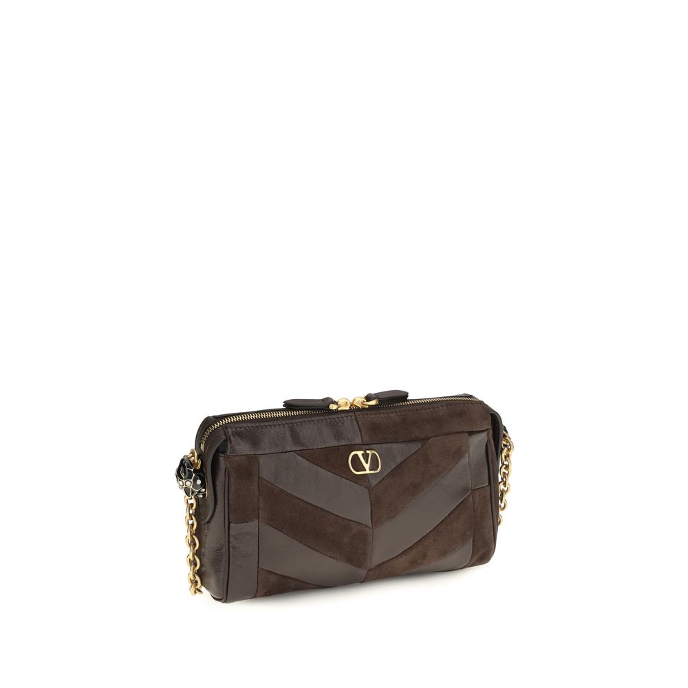 Panthea Brown Calf Leather Shoulder Bag
