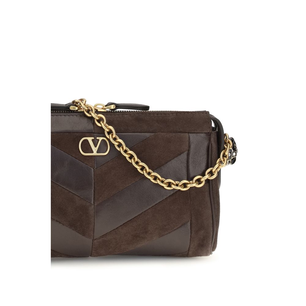 Panthea Brown Calf Leather Shoulder Bag