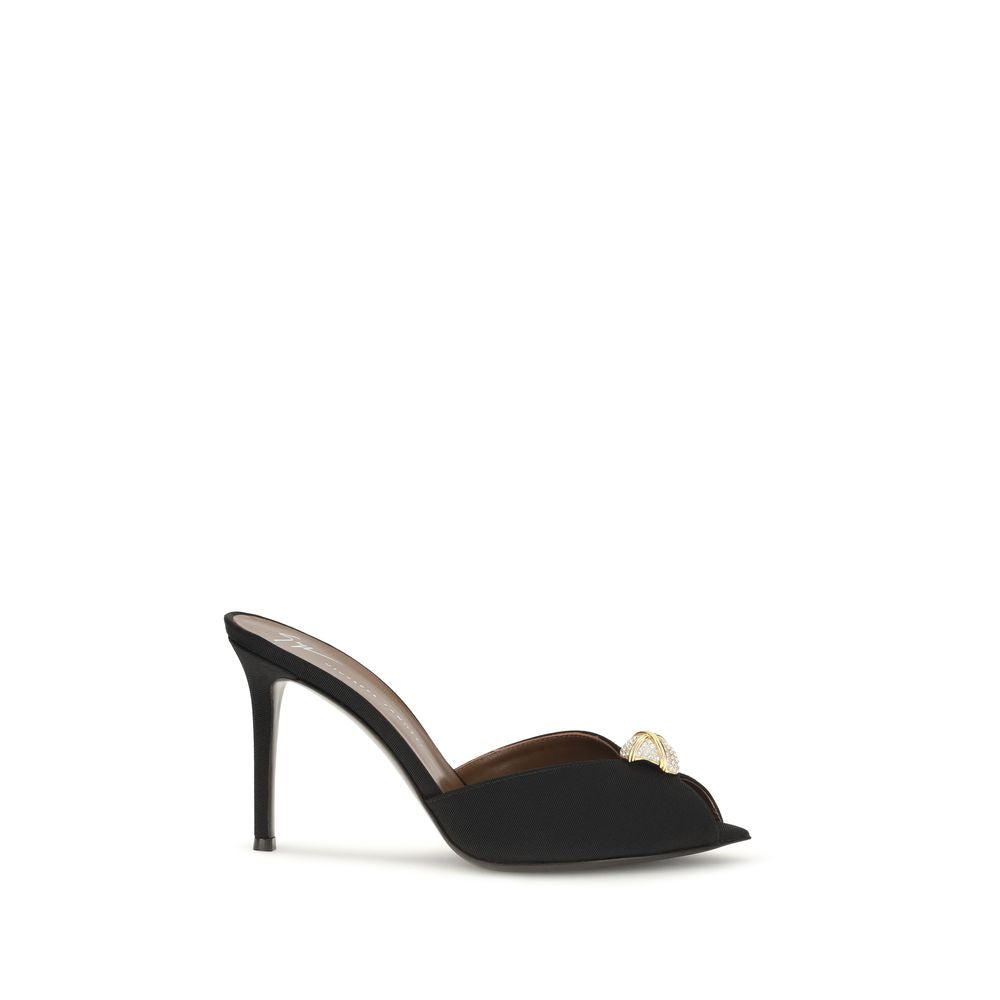 Calfskin Intrigo Cocktail Mules Sandals