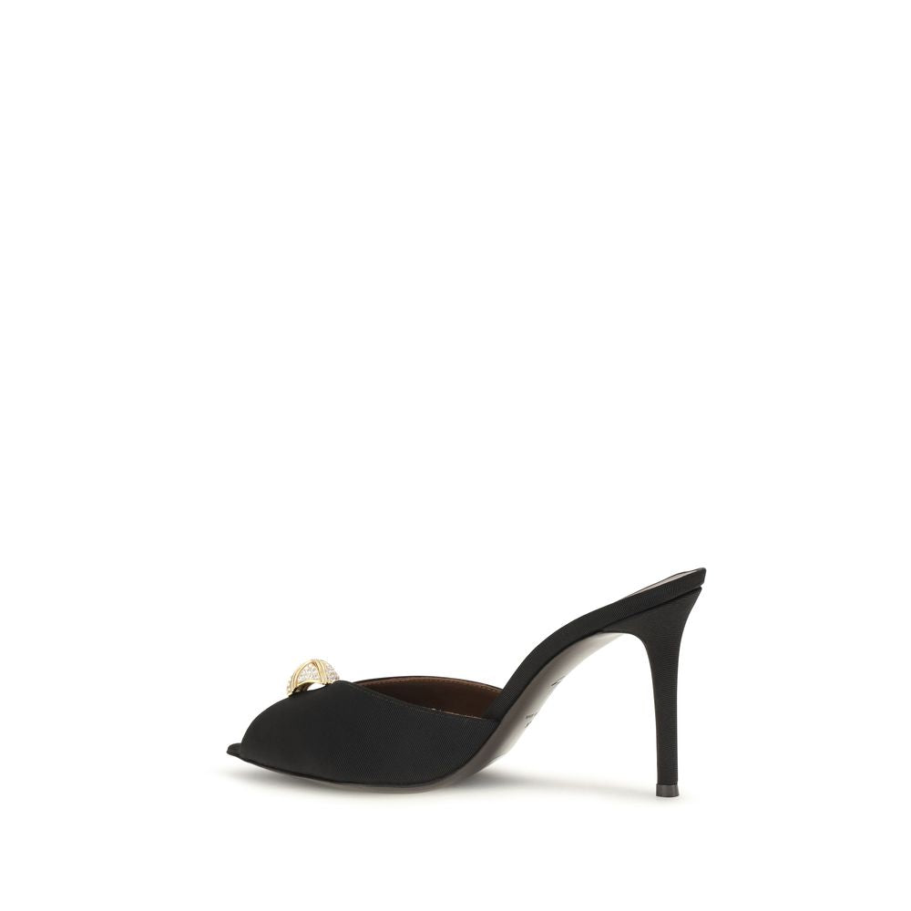 Calfskin Intrigo Cocktail Mules Sandals