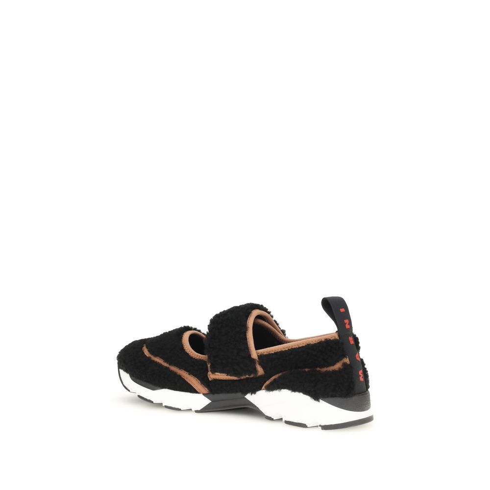 Mary Jane Shearling Sneakers