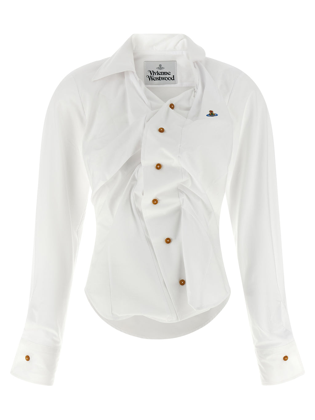 White Cotton Drunken Blouse
