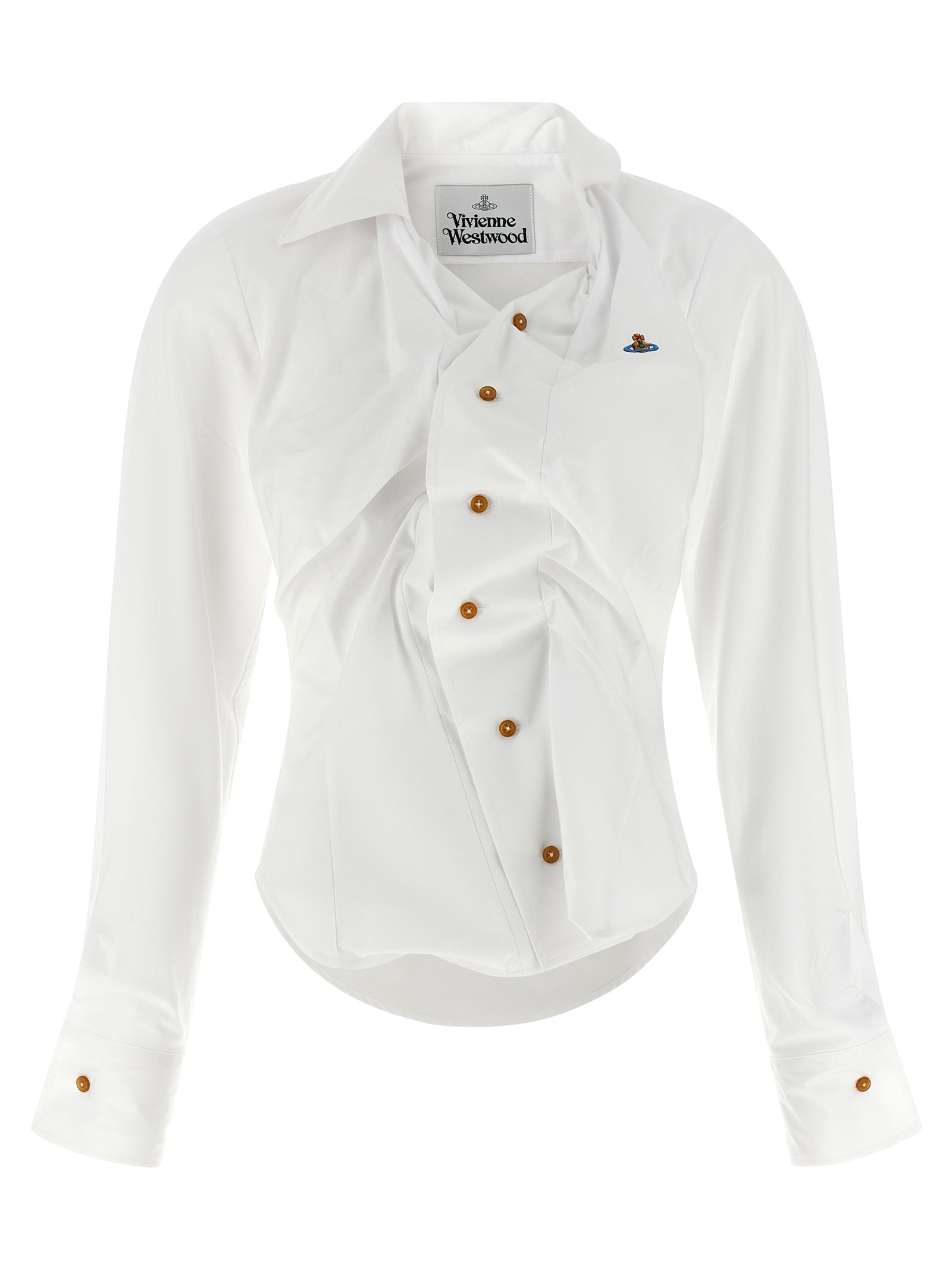 White Cotton Drunken Blouse