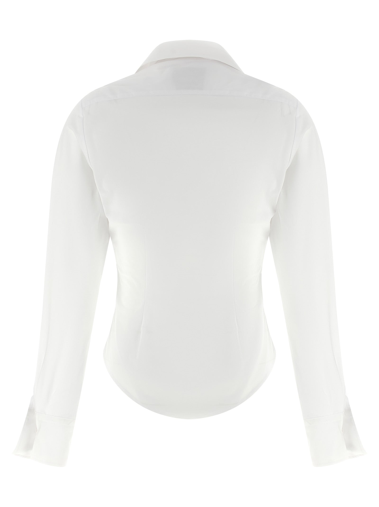White Cotton Drunken Blouse