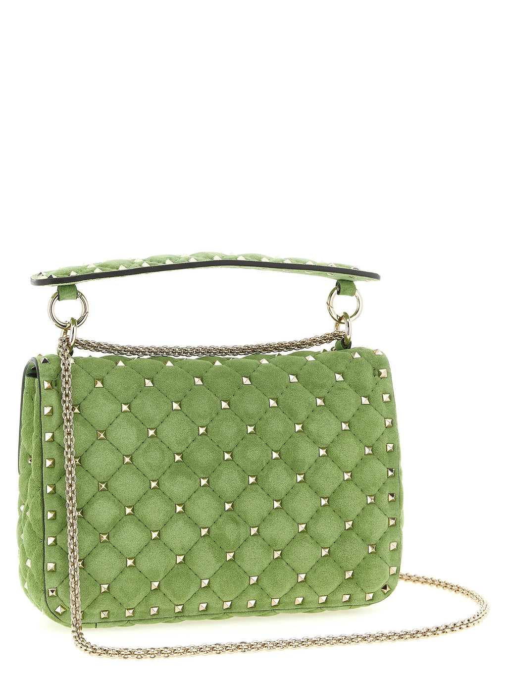 Medium Rockstud Spike Calfskin Shoulder Bag