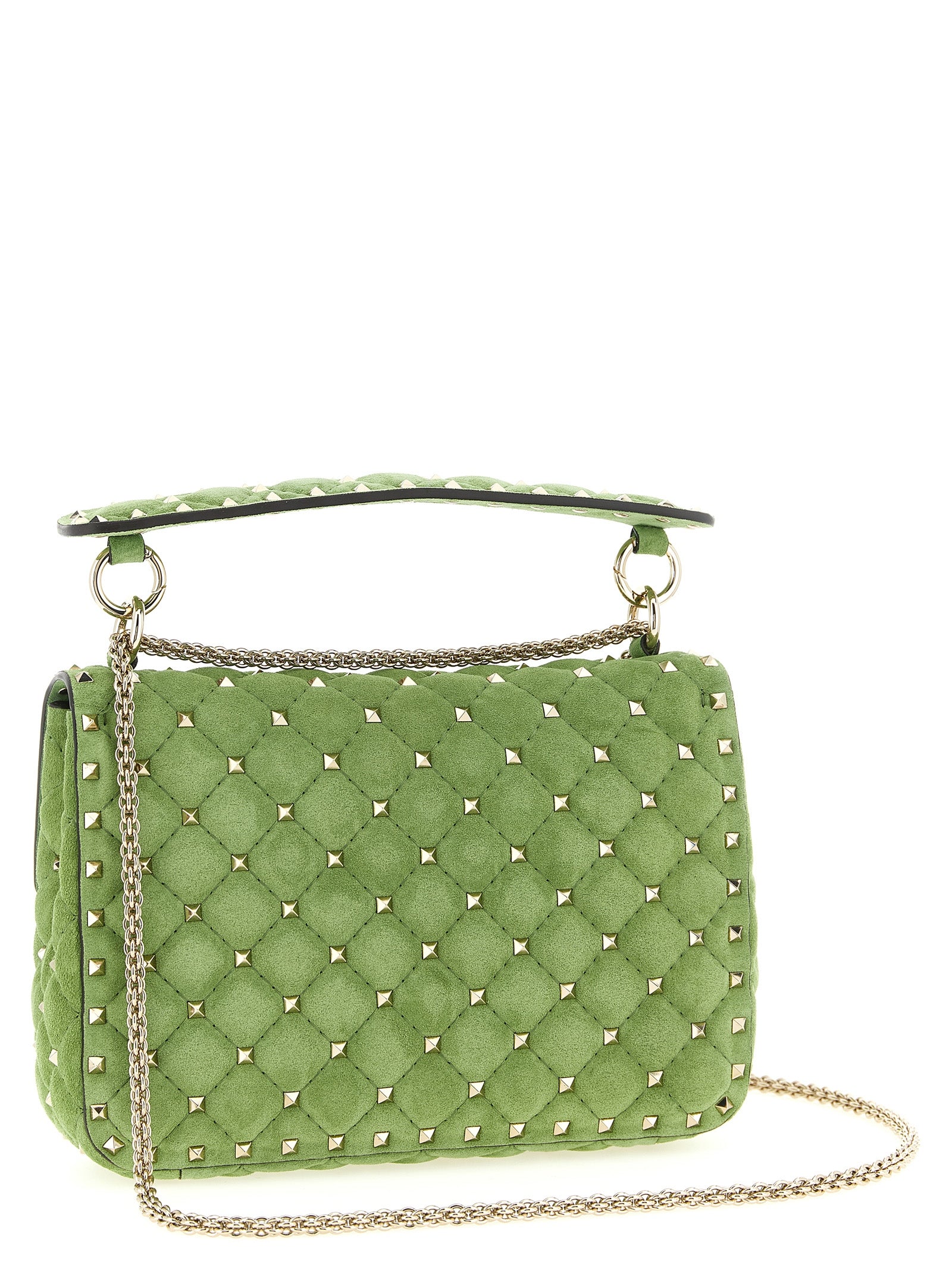 Medium Rockstud Spike Calfskin Shoulder Bag