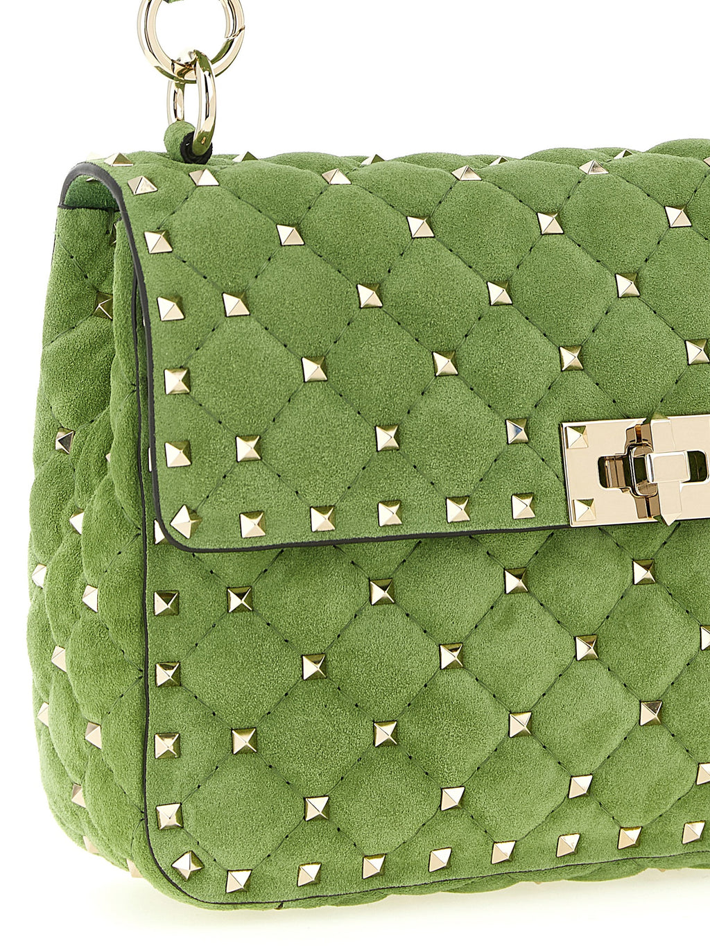Medium Rockstud Spike Calfskin Shoulder Bag