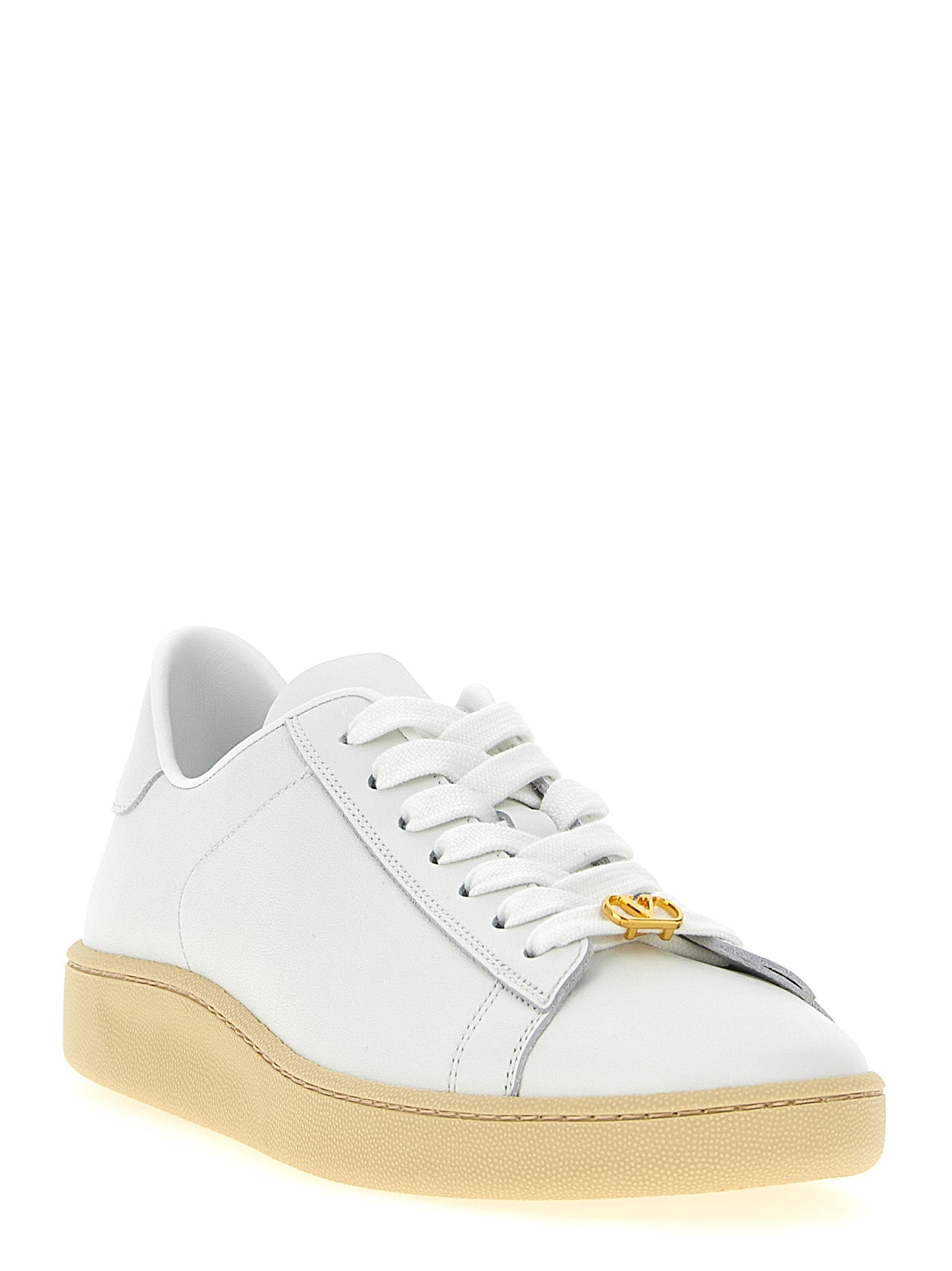 White Calfskin Royco Sneakers