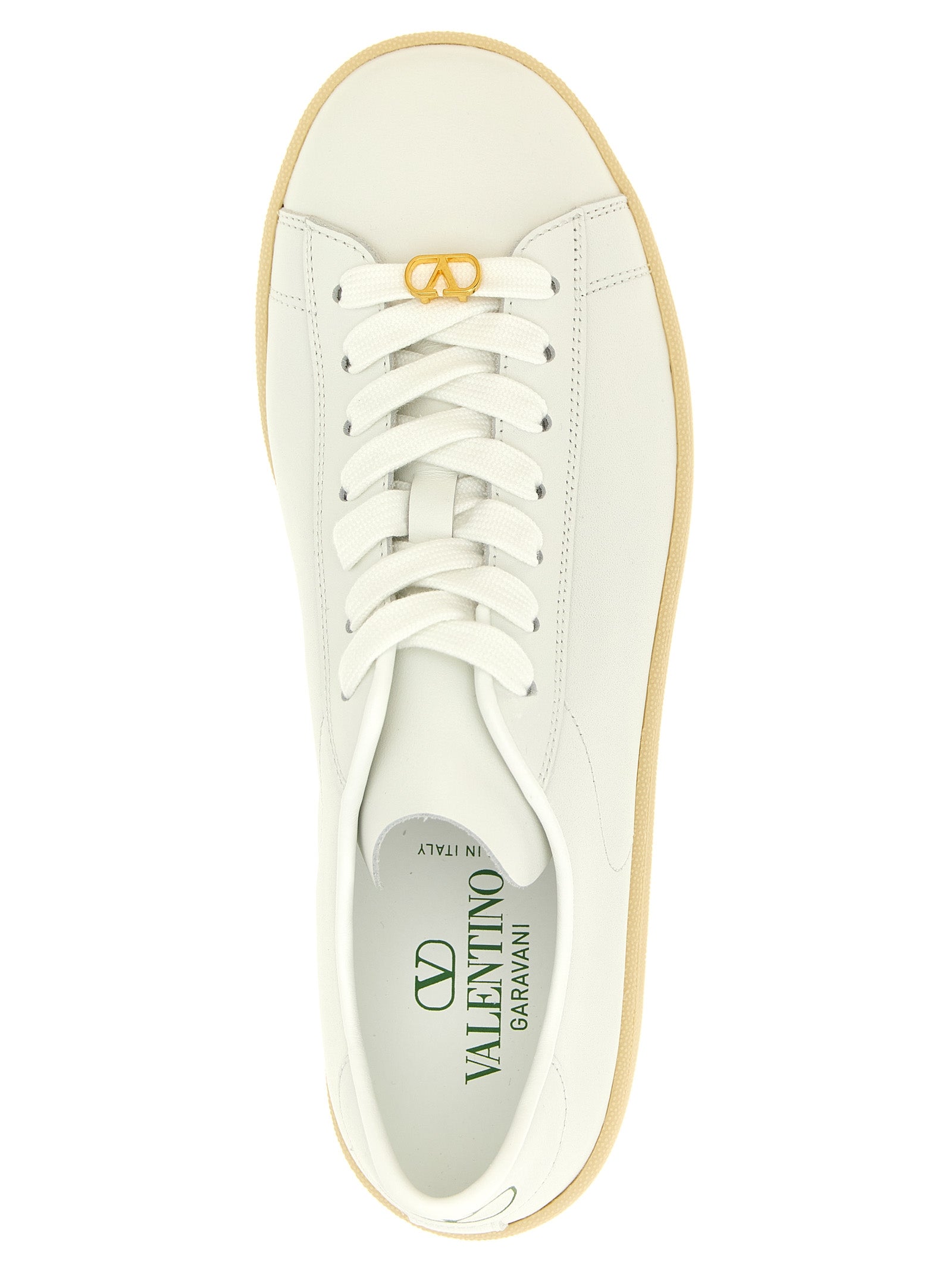 White Calfskin Royco Sneakers