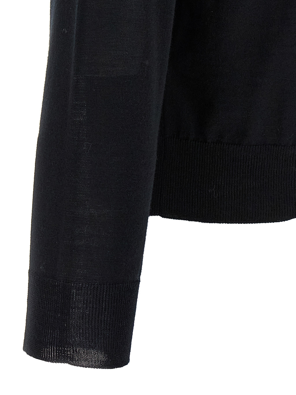 Black Virgin Wool Cardigan