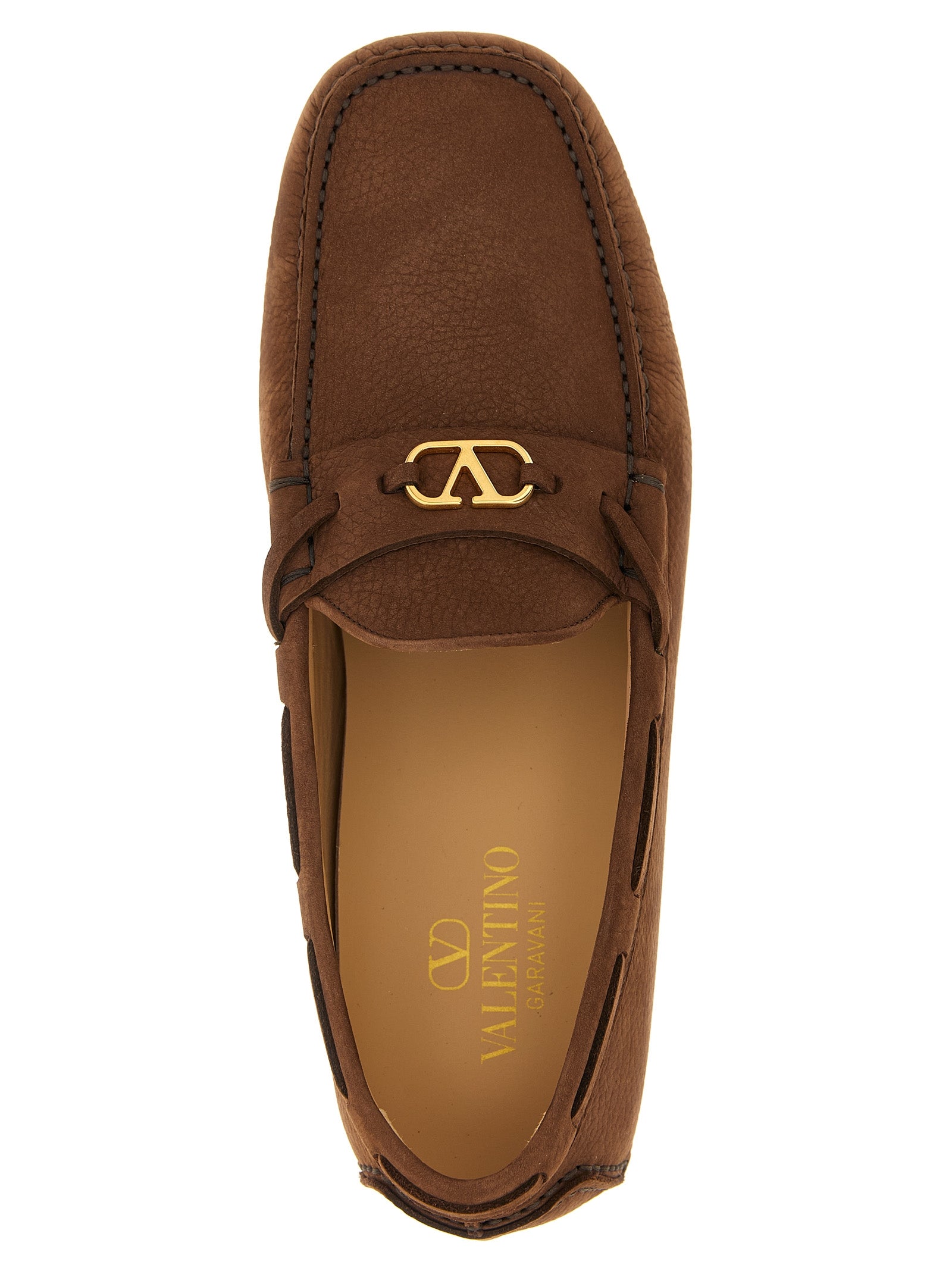 Brown Calfskin Driver Fastaway Loafers