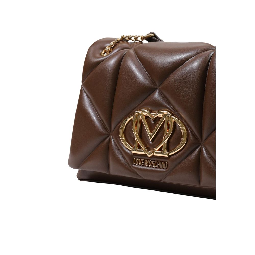 Medium Quilted Polyurethane Shoulder Bag
